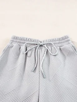 New Women's Fashion Streetwear Daily Sweatshirt Sweatpants Wide Leg Pants Long Sleeve Shirt Collar Plain Drawstring Casual Daily Black Navy Blue Gray Spring & Fall Regular Fit Women Two Piece Sets