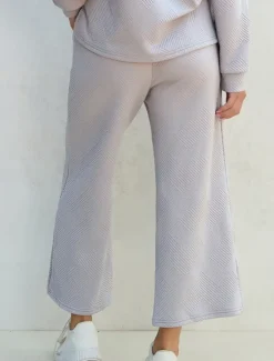 New Women's Fashion Streetwear Daily Sweatshirt Sweatpants Wide Leg Pants Long Sleeve Shirt Collar Plain Drawstring Casual Daily Black Navy Blue Gray Spring & Fall Regular Fit Women Two Piece Sets