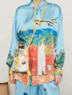 Hot Women's Fashion Streetwear Daily Shirt Blouse Wide Leg Pants Long Sleeve Shirt Collar Graphic Print Casual Daily Fall Regular Fit Women Two Piece Sets