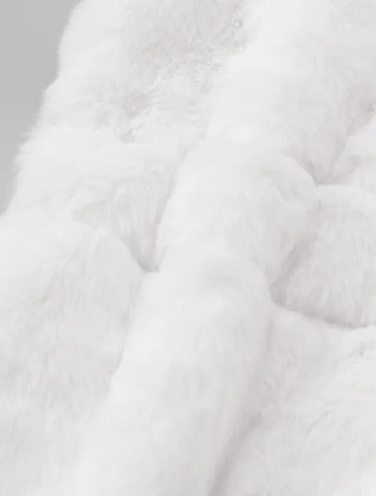 Outlet Women's Faux Fur Coat Sherpa Jacket Long Coat White Black Active Wedding Fall Hoodie Regular Fit S M L XL XXL 3XL / Long Sleeve / Daily / Warm / Color Block Women Furs & Leathers