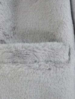 Discount Women's Faux Fur Coat Warm Breathable Pocket Fleece Lined Casual Plain Vacation Street Daily Wear Going out Single Breasted Regular Turndown Regular Fit Long Sleeve Outerwear Khaki Gray Fall Winter Women Puffers & Parka|Furs & Leathers