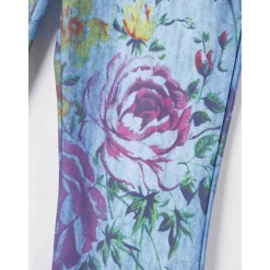 Best Women's Flared Pants Bell Bottom Pants Trousers Fashion Full Length Mid Waist Skull Flower / Floral Side Pockets Wide Leg Print Comfort Micro-elastic Halloween Weekend Navy-blue Rainbow Sky Blue And Women Leggings