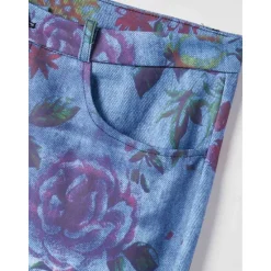 Best Women's Flared Pants Bell Bottom Pants Trousers Fashion Full Length Mid Waist Skull Flower / Floral Side Pockets Wide Leg Print Comfort Micro-elastic Halloween Weekend Navy-blue Rainbow Sky Blue And Women Leggings