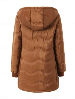 Outlet Women's Fleece Jacket Teddy Coat Hoodie Jacket Warm Breathable Zipper Pocket Fleece Lined Casual Plain Vacation Street Daily Wear Going out Zipper Regular Hoodie Regular Fit Long Sleeve Outerwear Women Puffers & Parka|Jackets