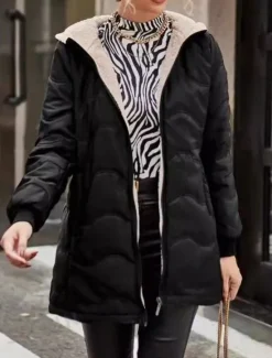 Best Women's Fleece Jacket Teddy Coat Hoodie Jacket Warm Breathable Zipper Pocket Fleece Lined Casual Plain Vacation Street Daily Wear Going out Zipper Regular Hoodie Regular Fit Long Sleeve Outerwear Women Puffers & Parka