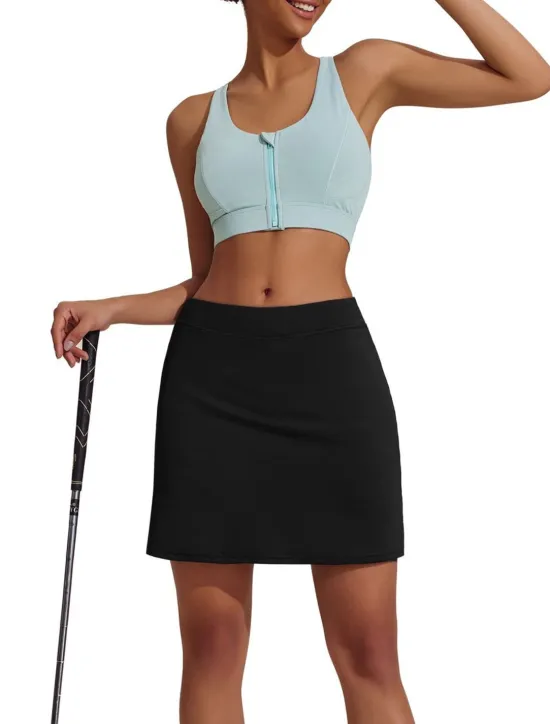 Sale Women's Golf Skirts Black Dark Navy Grey Sun Protection Skirt Ladies Golf Attire Clothes Outfits Wear Apparel Women Skirts