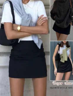 Sale Women's Golf Skirts Black Dark Navy Grey Sun Protection Skirt Ladies Golf Attire Clothes Outfits Wear Apparel Women Skirts