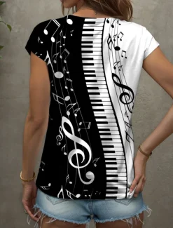 Sale Women's Graphic Geometric Striped Camisole Tank Top Vintage Stylish Casual Sleeveless V Neck Regular Tops Daily Print Black and White White / Black White Summer Women Tank Tops & Camis