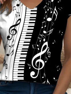 Sale Women's Graphic Geometric Striped Camisole Tank Top Vintage Stylish Casual Sleeveless V Neck Regular Tops Daily Print Black and White White / Black White Summer Women Tank Tops & Camis