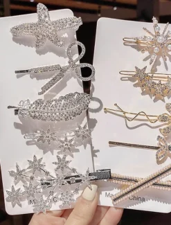 Women's Hair Clip Set For Party Evening Daily Rhinestone Alloy Women Accessories