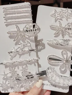 Women's Hair Clip Set For Party Evening Daily Rhinestone Alloy Women Accessories