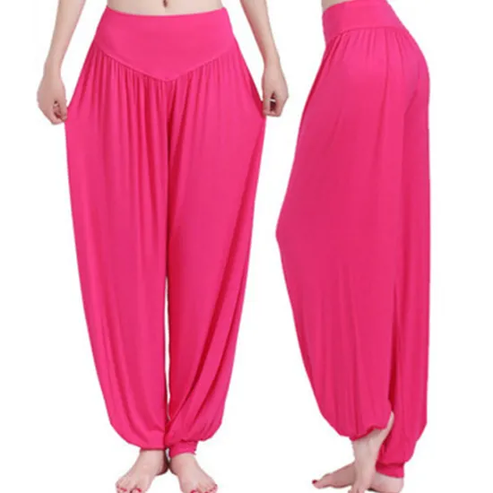 Best Women's Harem Pants Breathable Quick Dry Moisture Wicking Zumba Belly Dance Yoga Bloomers Bottoms Light Purple White Black Modal Spandex Plus Size Sports Activewear High Elasticity Loose Fit Women Pants