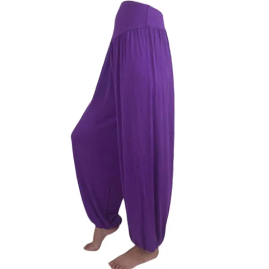 Best Women's Harem Pants Breathable Quick Dry Moisture Wicking Zumba Belly Dance Yoga Bloomers Bottoms Light Purple White Black Modal Spandex Plus Size Sports Activewear High Elasticity Loose Fit Women Pants