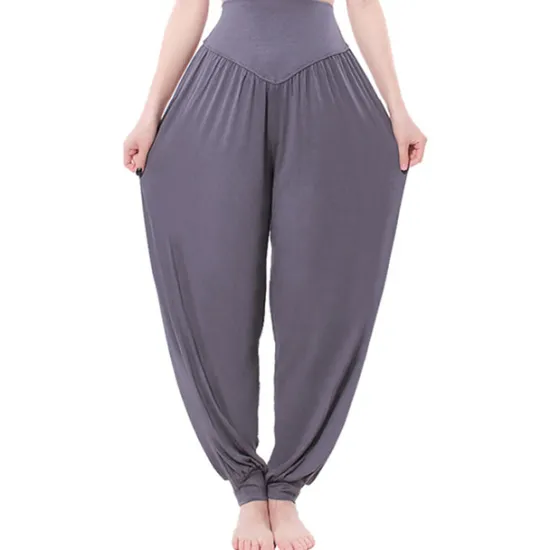 Best Women's Harem Pants Breathable Quick Dry Moisture Wicking Zumba Belly Dance Yoga Bloomers Bottoms Light Purple White Black Modal Spandex Plus Size Sports Activewear High Elasticity Loose Fit Women Pants