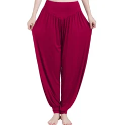 Best Women's Harem Pants Breathable Quick Dry Moisture Wicking Zumba Belly Dance Yoga Bloomers Bottoms Light Purple White Black Modal Spandex Plus Size Sports Activewear High Elasticity Loose Fit Women Pants