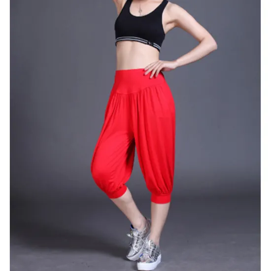 Online Women's Harem Pants Quick Dry Lightweight High Waist Yoga Zumba Fitness Gym Workout Bloomers Capri Pants Fashion White Black Green Modal Plus Size Sports Activewear High Elasticity Loose / Royal Blue Women Pants