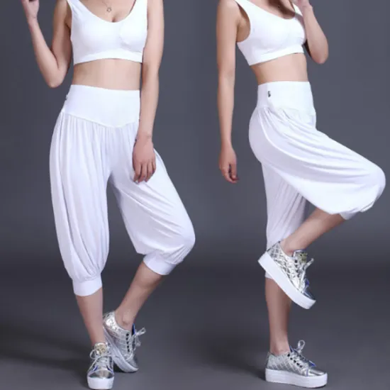 Online Women's Harem Pants Quick Dry Lightweight High Waist Yoga Zumba Fitness Gym Workout Bloomers Capri Pants Fashion White Black Green Modal Plus Size Sports Activewear High Elasticity Loose / Royal Blue Women Pants
