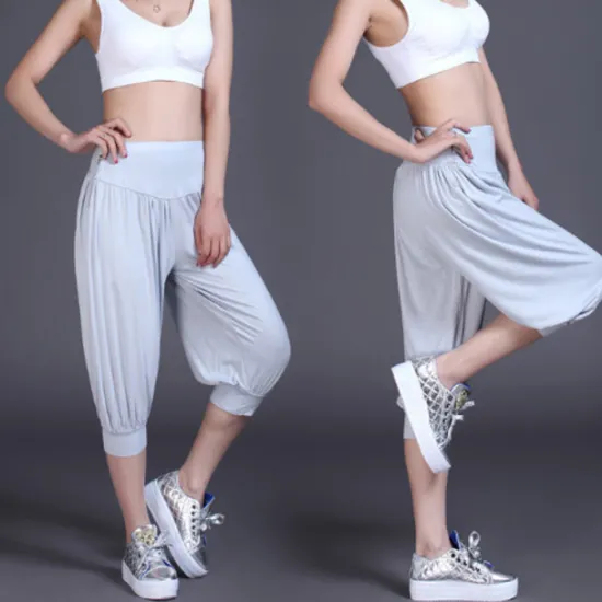 Online Women's Harem Pants Quick Dry Lightweight High Waist Yoga Zumba Fitness Gym Workout Bloomers Capri Pants Fashion White Black Green Modal Plus Size Sports Activewear High Elasticity Loose / Royal Blue Women Pants