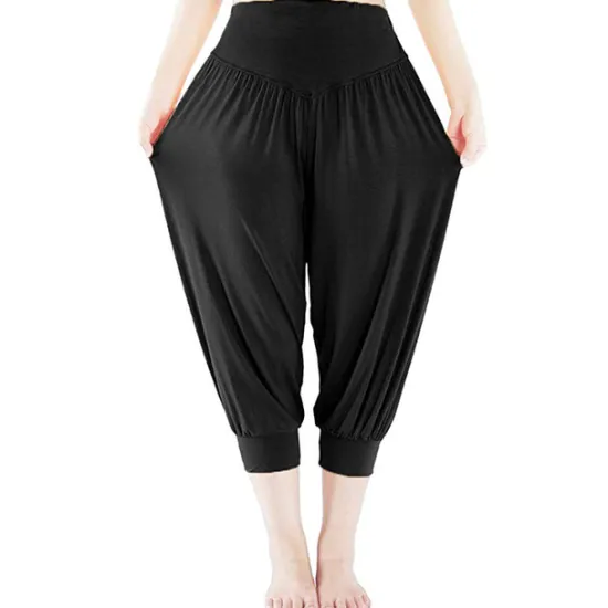 Online Women's Harem Pants Quick Dry Lightweight High Waist Yoga Zumba Fitness Gym Workout Bloomers Capri Pants Fashion White Black Green Modal Plus Size Sports Activewear High Elasticity Loose / Royal Blue Women Pants