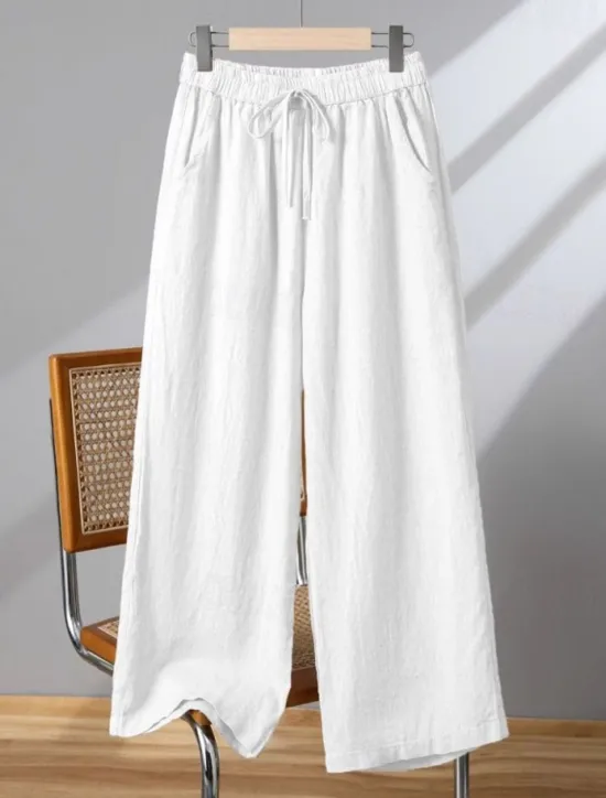 Clearance Women's Harem Pants Vacation Vintage Ethnic Style Full Length High Waist Plain Comfy Breathability Soft Micro-elastic Formal Vacation Street Black White Khaki Beige Summer Spring Loose Fit Women Pants