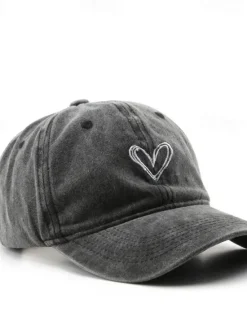 Best Women's Hat Baseball Cap Portable Sun Protection Breathable Street Daily Weekend Embroidery Heart Women Hats