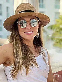 Discount Women's Hat Straw Hat Sun Hat Portable Windproof Breathable Street Daily Weekend Splice Pure Color Women Hats