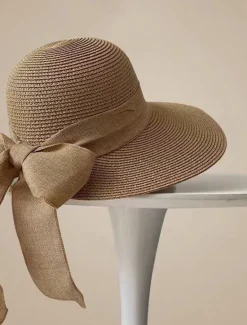 Women's Hat Straw Hat Sun Hat Portable Sun Protection Breathable Street Daily Weekend Bow Pure Color Women Hats