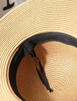 Sale Women's Hat Straw Hat Sun Hat Portable Sun Protection Breathable Street Daily Weekend Bow Pure Color Women Hats