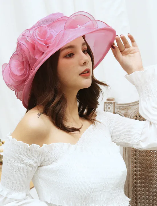 Outlet Women's Hat Sun Hat Portable Sun Protection Comfort Outdoor Dailywear Holiday Pure Color Floral Floral Women Hats
