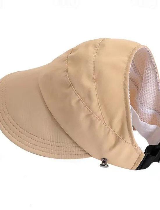 Discount Women's Hat Sun Hat Portable Sun Protection Breathable Street Daily Weekend Pure Color Pure Color Women Hats
