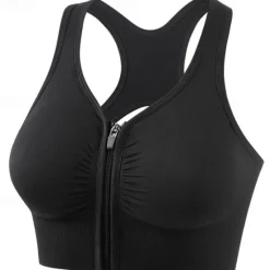 Sale Women's High Support Sports Bra Running Bra Seamless Racerback Bra Top Padded Yoga Fitness Gym Workout Breathable Wearproof Soft Spandex Bean Paste Black Pink Solid Colored Home Outfits Women Lingerie