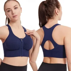 Sale Women's High Support Sports Bra Running Bra Seamless Racerback Bra Top Padded Yoga Fitness Gym Workout Breathable Wearproof Soft Spandex Bean Paste Black Pink Solid Colored Home Outfits Women Lingerie