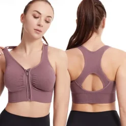 Sale Women's High Support Sports Bra Running Bra Seamless Racerback Bra Top Padded Yoga Fitness Gym Workout Breathable Wearproof Soft Spandex Bean Paste Black Pink Solid Colored Home Outfits Women Lingerie