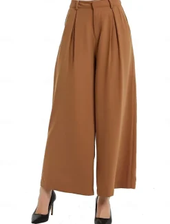 Online Women's High Waist Casual Wide Leg Long Palazzo Pants Women Pants