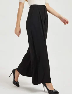 Online Women's High Waist Casual Wide Leg Long Palazzo Pants Women Pants
