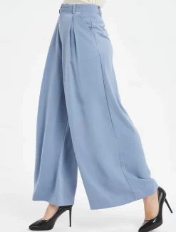 Online Women's High Waist Casual Wide Leg Long Palazzo Pants Women Pants