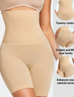 Best Women's High Waisted Body Shaper Shorts Compression Underwear Women Tummy Shapewear Underwear Butt Lifter Tummy Control Underwear Tummy Tuck Panty Shaper Seamless Compression Home Outfits Women Shapewear