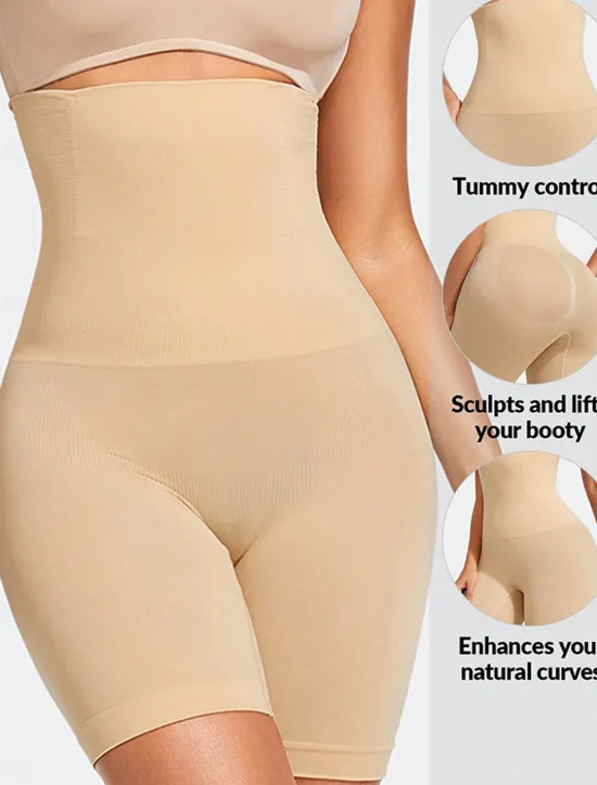 Best Women's High Waisted Body Shaper Shorts Compression Underwear Women Tummy Shapewear Underwear Butt Lifter Tummy Control Underwear Tummy Tuck Panty Shaper Seamless Compression Home Outfits Women Shapewear
