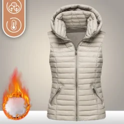 Discount Women's Hiking Vest Quilted Puffer Vest Sleeveless Outerwear Outdoor Thermal Warm Windproof Lightweight Winter Pocket Nylon Black White Red Hunting Fishing Camping / Hiking / Caving Women Puffers & Parka