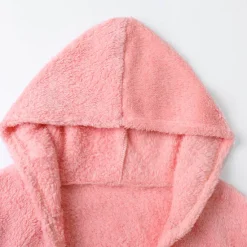 Women's Hooded Pajama Sets 3 Pieces Fluffy Fleece Long Sleeves Coat Shorts Vest for Winter Gift for Valentine's Day Women Pajama-Setter