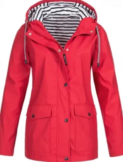 New Women's Hoodie Jacket Comfortable Breathable Zipper Pocket Casual Plain Outdoor Vacation Street Casual Zipper Regular Hooded Regular Fit Long Sleeve Outerwear Black White Yellow Spring Fall Women Coats & Trench Coats