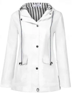 New Women's Hoodie Jacket Comfortable Breathable Zipper Pocket Casual Plain Outdoor Vacation Street Casual Zipper Regular Hooded Regular Fit Long Sleeve Outerwear Black White Yellow Spring Fall Women Coats & Trench Coats