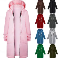 Clearance Women's Hoodie Jacket Hiking Jacket Hiking Windbreaker Winter Outdoor Thermal Warm Windproof Breathable Soft Outerwear Winter Jacket Full Length Hidden Zipper Fishing Camping / Hiking / Caving Women Jackets