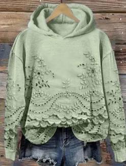 Clearance Women's Hoodie Pullover Sweatshirt Oversized Long Sleeve Casual Graphic Floral Warm Fashion Hooded Regular Tops Street Dailywear Print White Pink Blue Purple Green Fall Winter Women Hoodies & Sweatshirts