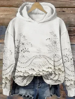 Clearance Women's Hoodie Pullover Sweatshirt Oversized Long Sleeve Casual Graphic Floral Warm Fashion Hooded Regular Tops Street Dailywear Print White Pink Blue Purple Green Fall Winter Women Hoodies & Sweatshirts