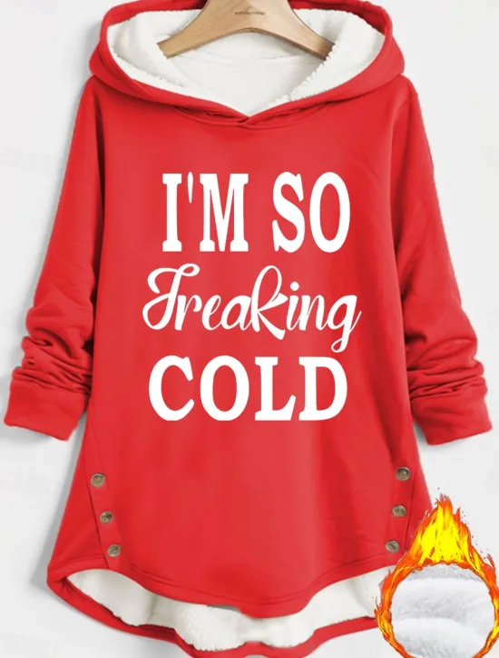 Outlet Women's Hoodie Sweatshirt Pullover Fleece Lined Warm Pajamas Warm Fuzzy Comfrt Sherpa Fleece Lined Letter Casual Sports Print Long Sleeve Black Dark Pink Red Blue Gray Fall & Winter Women Women's Tops|Hoodies & Sweatshirts
