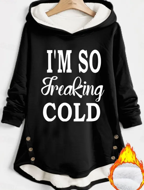 Outlet Women's Hoodie Sweatshirt Pullover Fleece Lined Warm Pajamas Warm Fuzzy Comfrt Sherpa Fleece Lined Letter Casual Sports Print Long Sleeve Black Dark Pink Red Blue Gray Fall & Winter Women Women's Tops|Hoodies & Sweatshirts