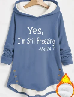 Sale Women's Hoodie Sweatshirt Pullover Fleece Lined Warm Pajamas Sherpa Letter Casual Sports Print Warm Fuzzy Comfrt Long Sleeve Top Micro-elastic Fall & Winter Comfrt Breathable Soft Fabric Women Women's Tops
