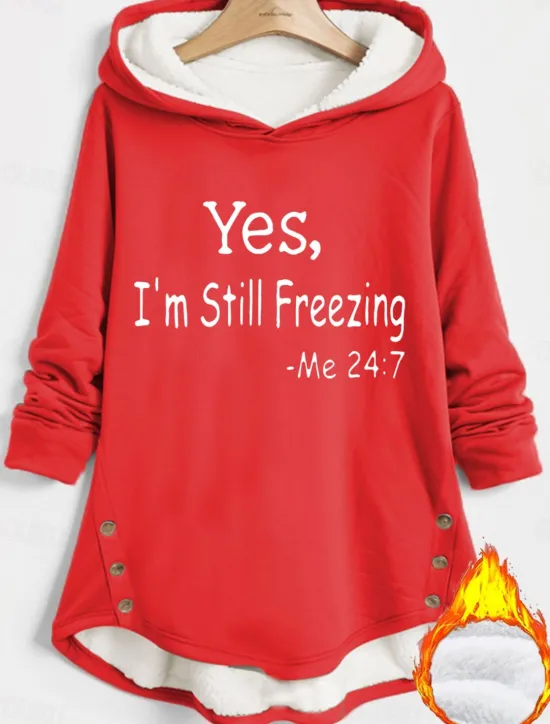 Sale Women's Hoodie Sweatshirt Pullover Fleece Lined Warm Pajamas Sherpa Letter Casual Sports Print Warm Fuzzy Comfrt Long Sleeve Top Micro-elastic Fall & Winter Comfrt Breathable Soft Fabric Women Women's Tops