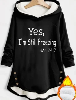 Sale Women's Hoodie Sweatshirt Pullover Fleece Lined Warm Pajamas Sherpa Letter Casual Sports Print Warm Fuzzy Comfrt Long Sleeve Top Micro-elastic Fall & Winter Comfrt Breathable Soft Fabric Women Women's Tops